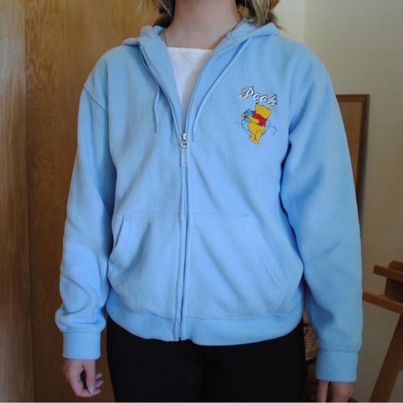 Blue Disney Winnie the Pooh zip up hoodie! - Picture 1 of 6